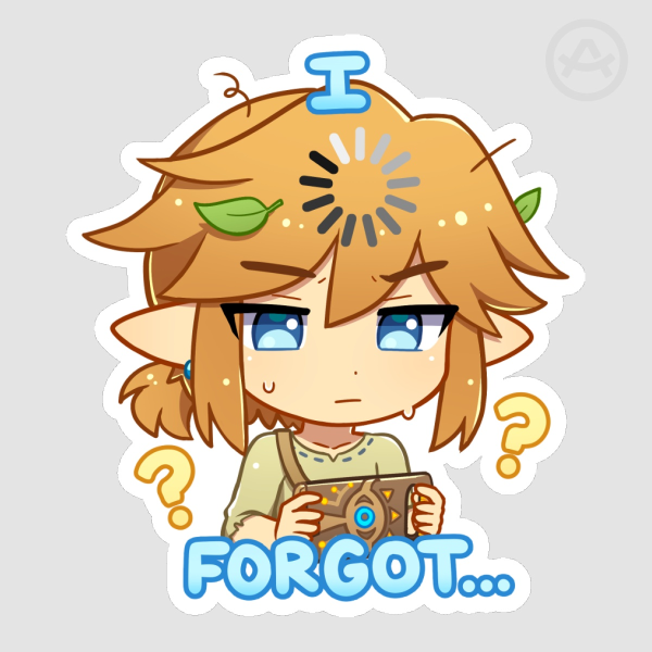 BOTW Link Forgot Sticker