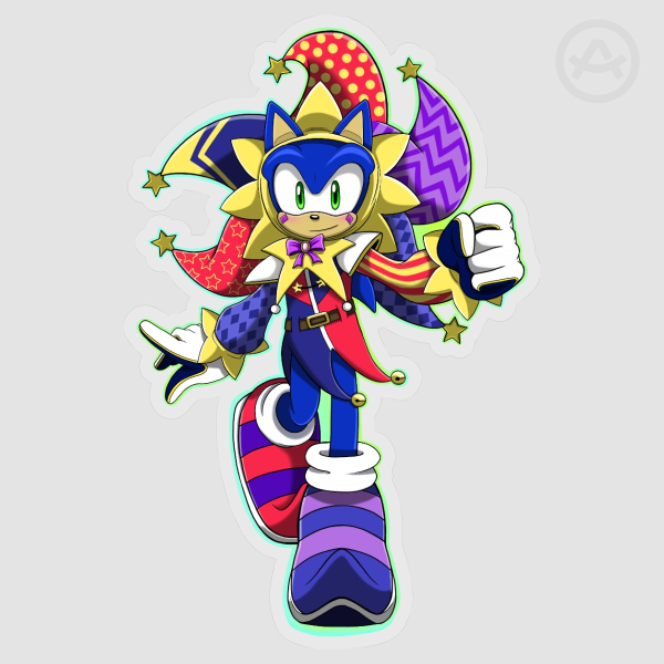 Jester Sonic Clear PET Vinyl Die Cut Stickers