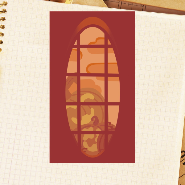 Orange Halloween bookmark