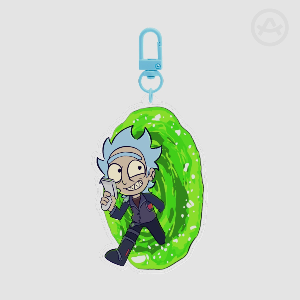 Rick and Morty double sided acrylic keychain