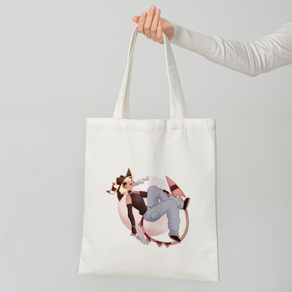 Striker helluva boss tote bag