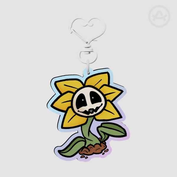 Flowey The Flower || Undertale Rainbow Acrylic Keychain