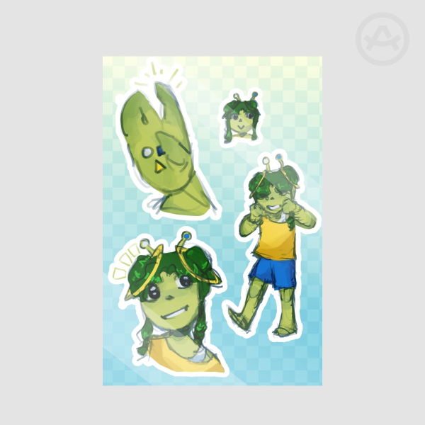 [OC] Allie the Alien (IKEA Alien) Stickers Sheet