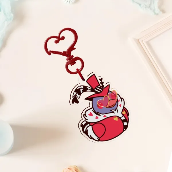 Duck Valentino Clear Acrylic Keychains