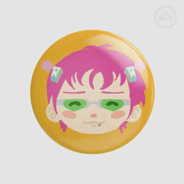 Saiki.K doodle Round Badges