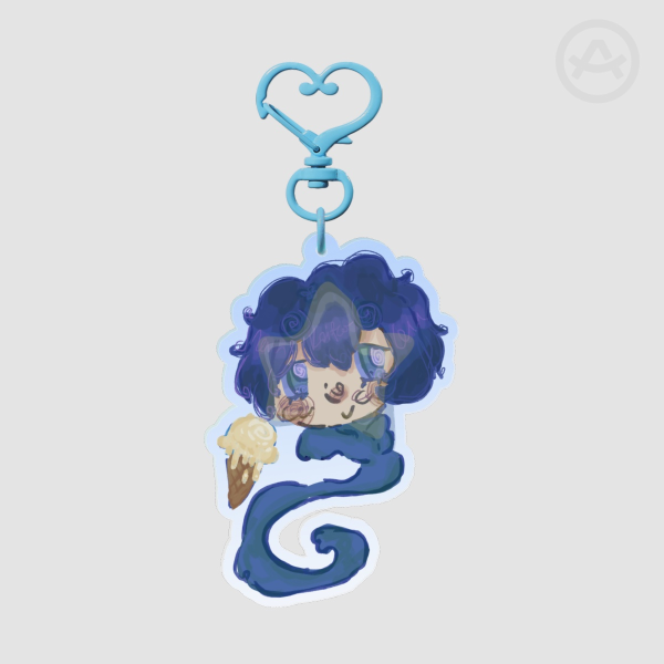 Kaito / Vocaloid ~ chibi acrylic keychain
