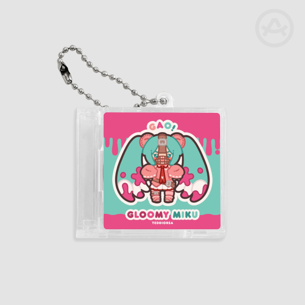 gloomy miku CD keychain