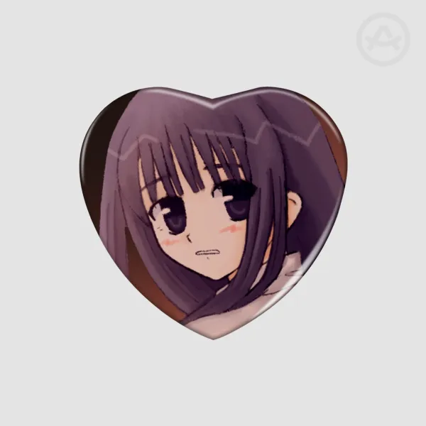 Subahibi- Zakuro Heart Shape Holographic Badges