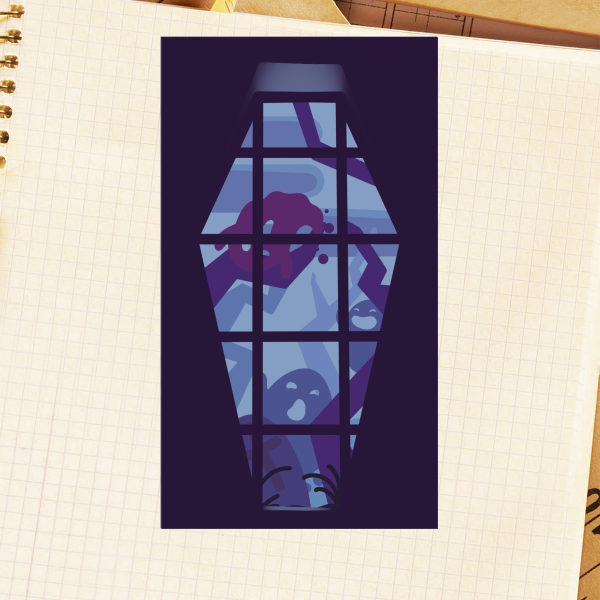 Purple Halloween bookmark