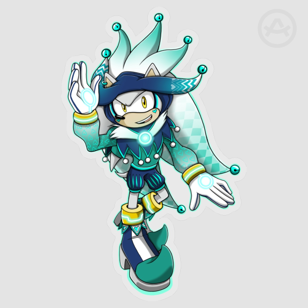 Jester Silver Clear PET Vinyl Die Cut Stickers