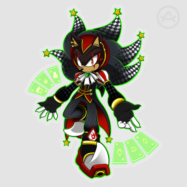 Jester Shadow Clear PET Vinyl Die Cut Stickers