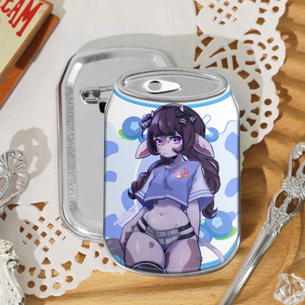 Small Moo's Fruit Milk | Can Shape Metal Badge