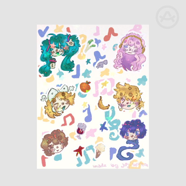 Vocaloids  ~ chibi sticker sheet