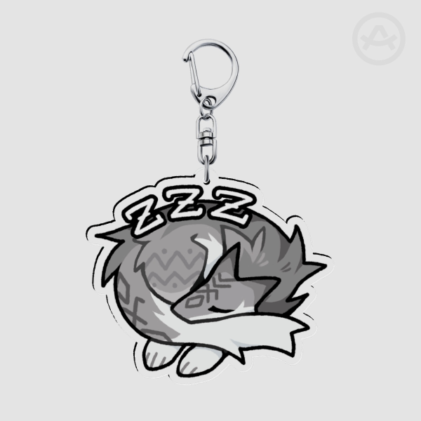 Grey Wolf Acrylic Keychain