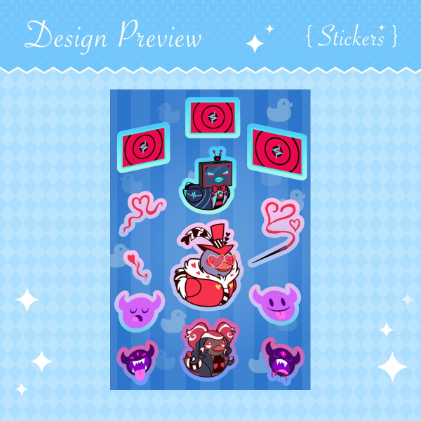 Vees Ducks Matte Paper Stickers Sheet
