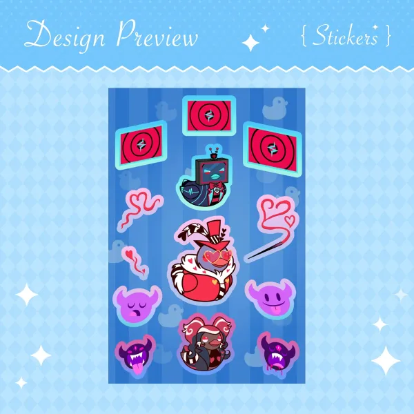Vees Ducks Matte Paper Stickers Sheet