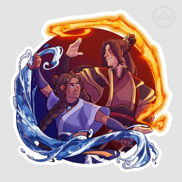 Zutara Round Sticker