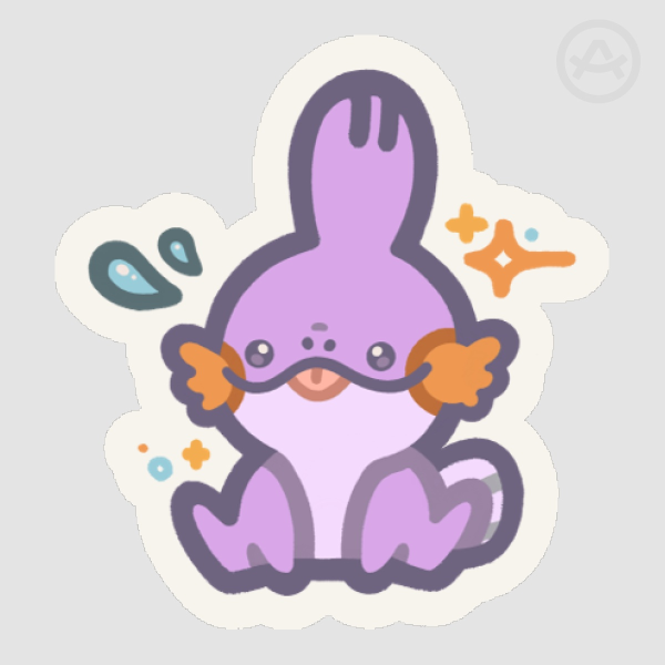 shiny mudkip sticker