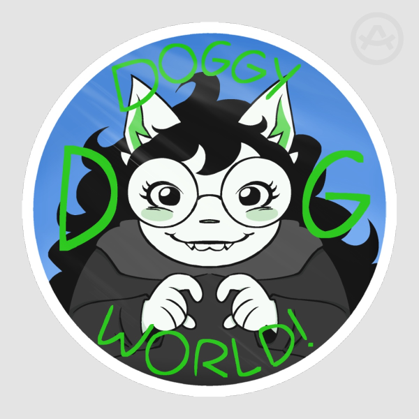 Doggy Dog World Sticker