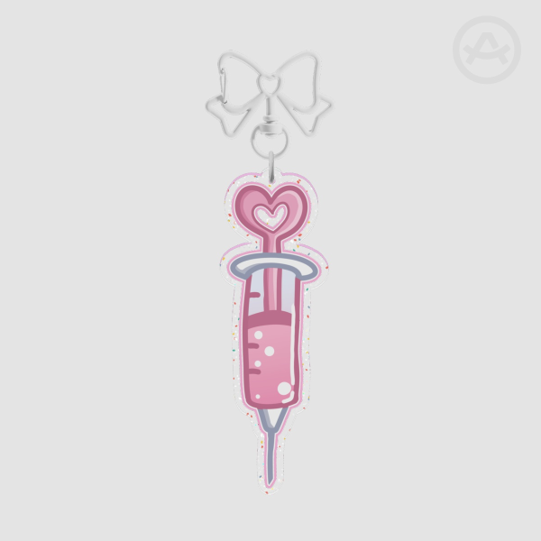 Pink Needle Charm