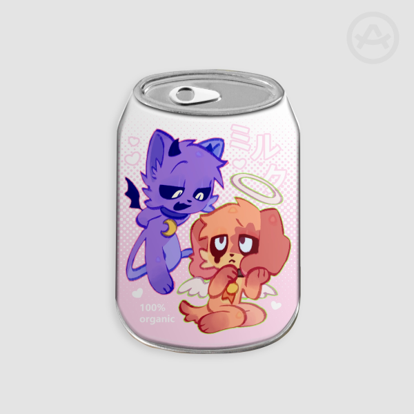 CatNap & DogDay | Can Shape Metal Badge