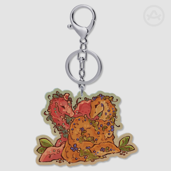 Blossom Spinosaurus Wood Keychain
