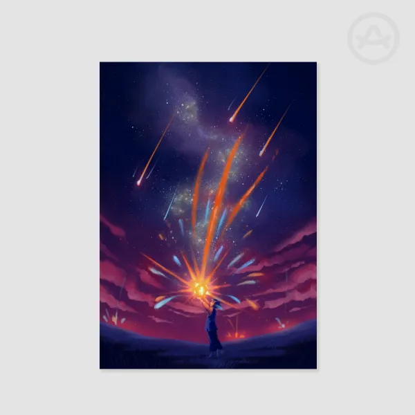 Howl Catching Stars - Howl's Moving Castle Poster