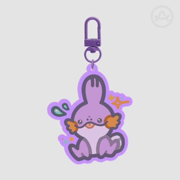 shiny mudkip keychain