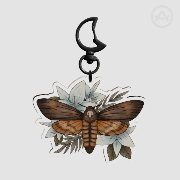Death's Head Hawkmoth 2.8" Keychain