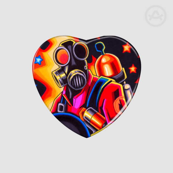 Heart Shape Holographic Badges