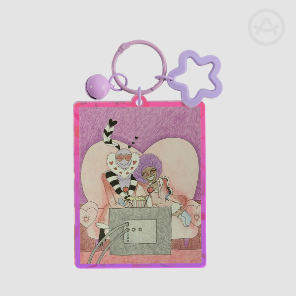 Vees Movie Night Broken Glass Acrylic Keychain