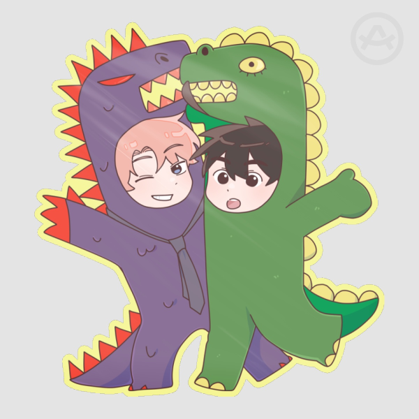 Kanda and Albert Dino Sticker