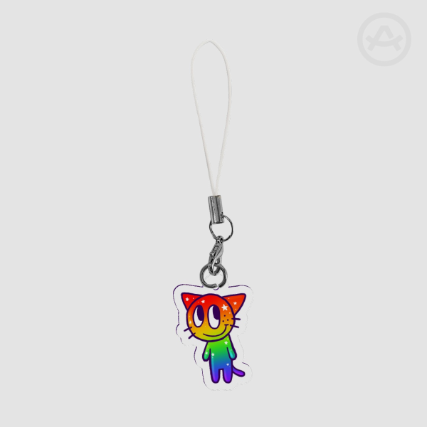 Graydee Rainbow Cat Mini Acrylic Keychain