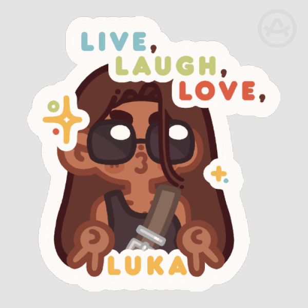 live laugh love luka sticker