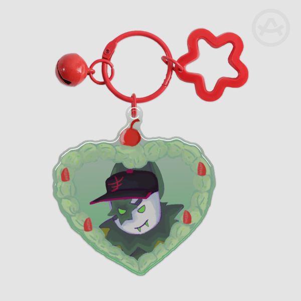 Block Tales- Griefer Whipped Cream Heart Epoxy Clear Acrylic Charm
