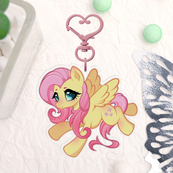 Fluttershy Acrylic Keychain