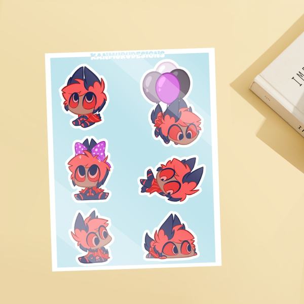 Smol Alastor sticker sheet