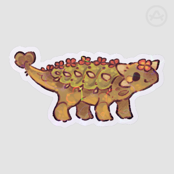 Cactisaurus Holo Heart Sticker