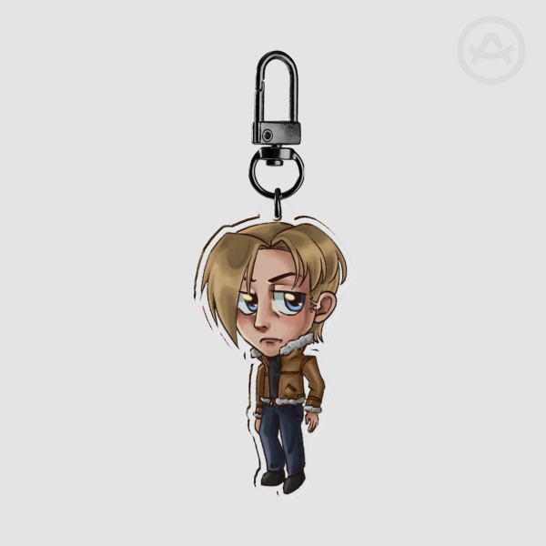 Leon Kennedy Re4 Clear Acrylic Keychain