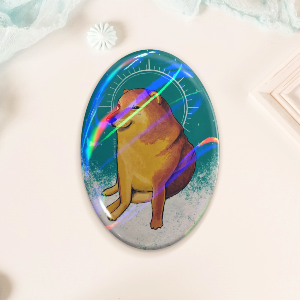 Cheems Oval Badges