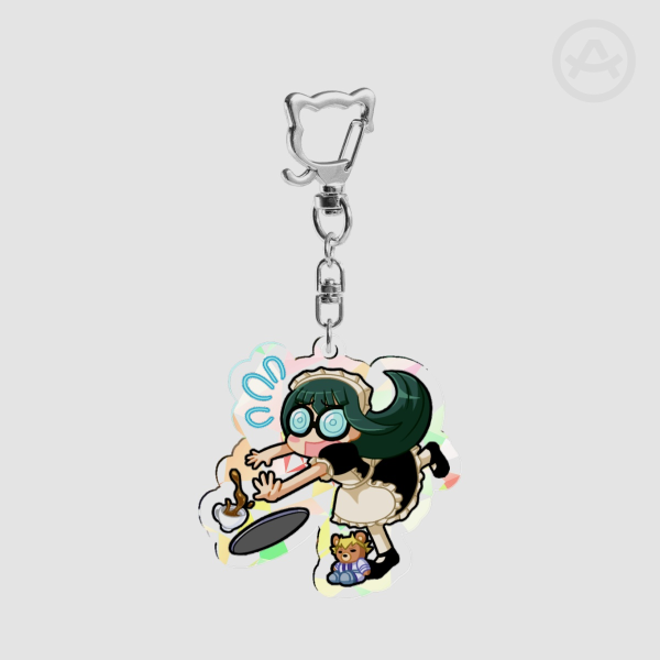 Clumsy Reporter Maid Broken Glass Acrylic Keychain