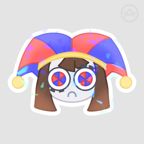 Pomni holographic sticker (TADC)