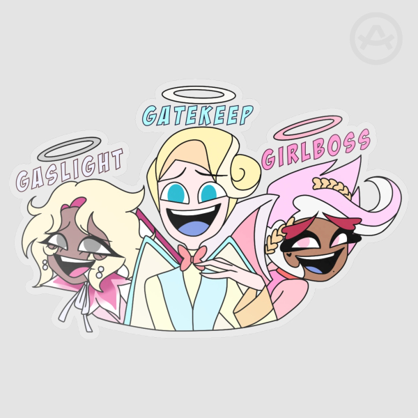 Saints Gaslight, Gatekeeper Girlboss Clear PET Vinyl Die Cut Sticker