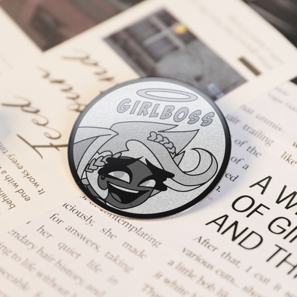 Saint Valentine - Girlboss Round Metal Badge