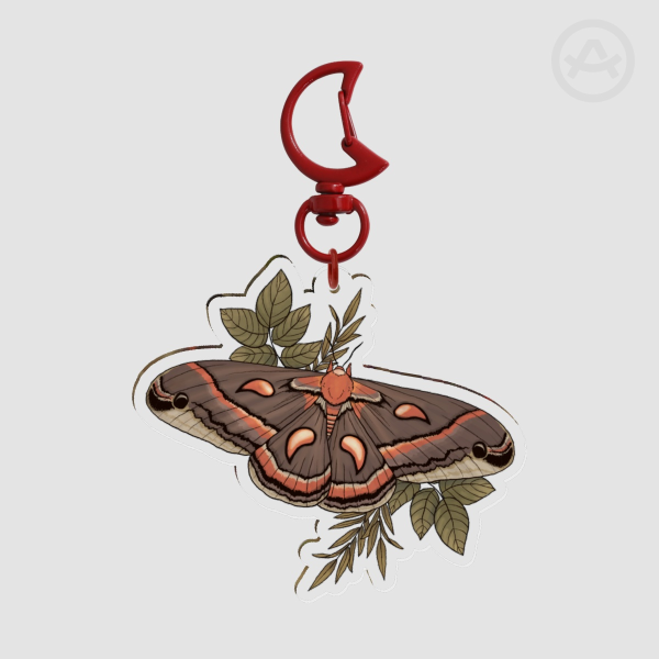 Cecropia Moth 2.8" Keychain