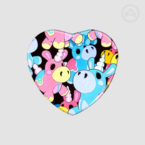Heart Shape Holographic Badges