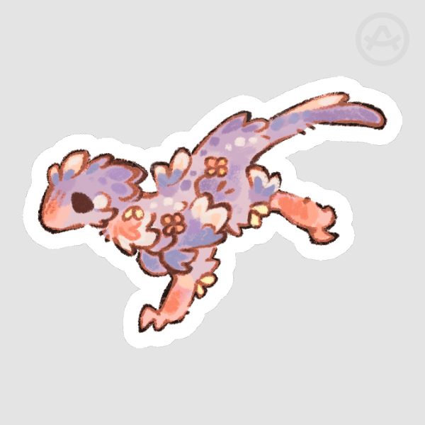 Flower Raptor Sticker
