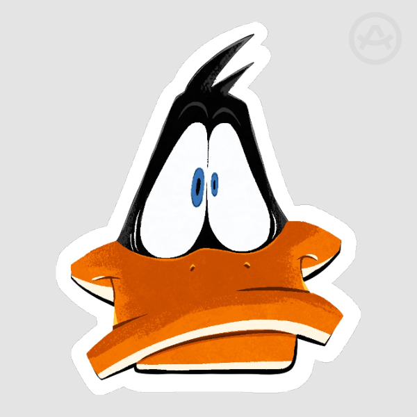 Daffy Scared Sticker