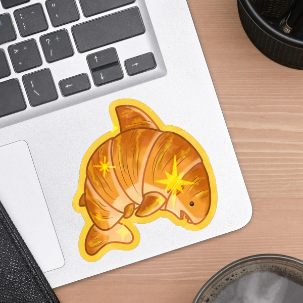 Croissant Shark - Die Cut Sticker