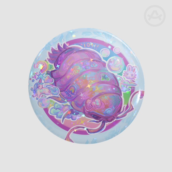 kawaii isopod pin